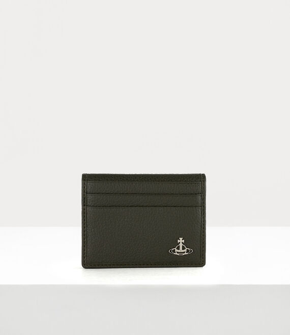 Vivienne Westwood grain leather man card holder black